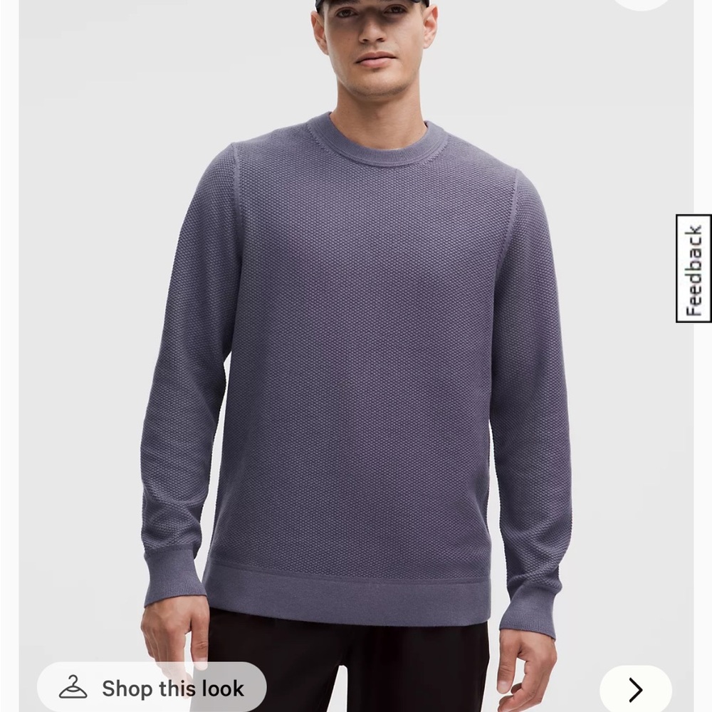 lululemon athletica Men's Blue Crewneck Sweater
